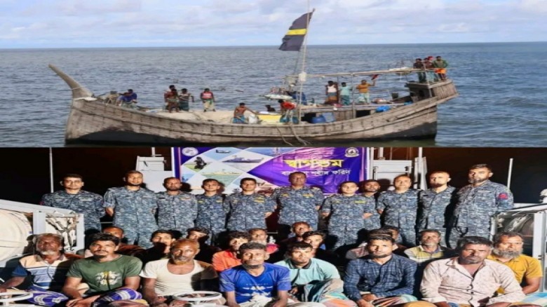 বঙ্গোপসাগরে জীবন রক্ষায় বাংলাদেশ নৌবাহিনী...